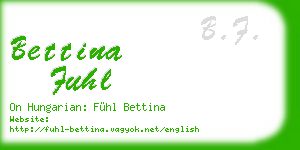 bettina fuhl business card